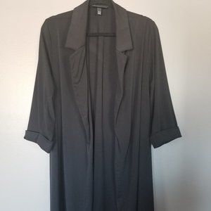 Lane Bryant Black Long-line Drape Jacket 22/24